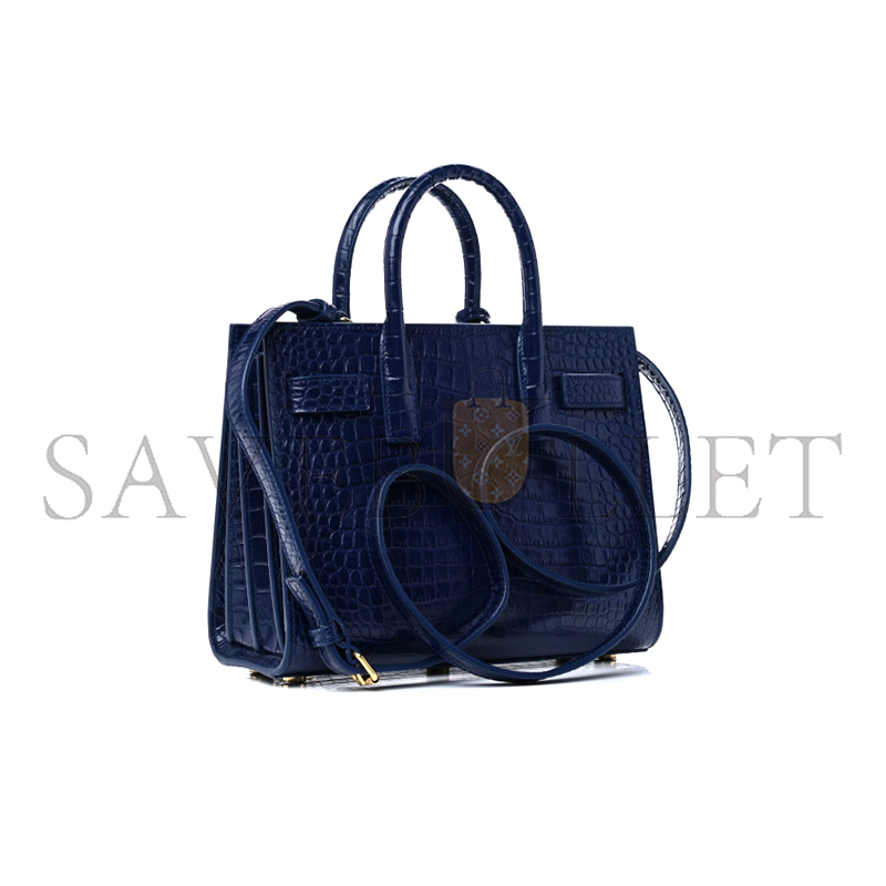 Y*L blue croc embossed leather nano classic sac de jour tote 392035dnd1n4150 (22*18*10.5cm)